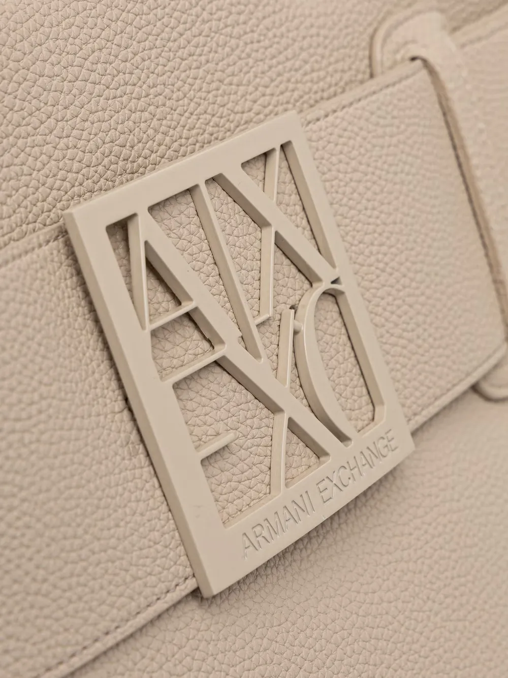 Armani Exchange Heuptas met logoplakkaat Beige