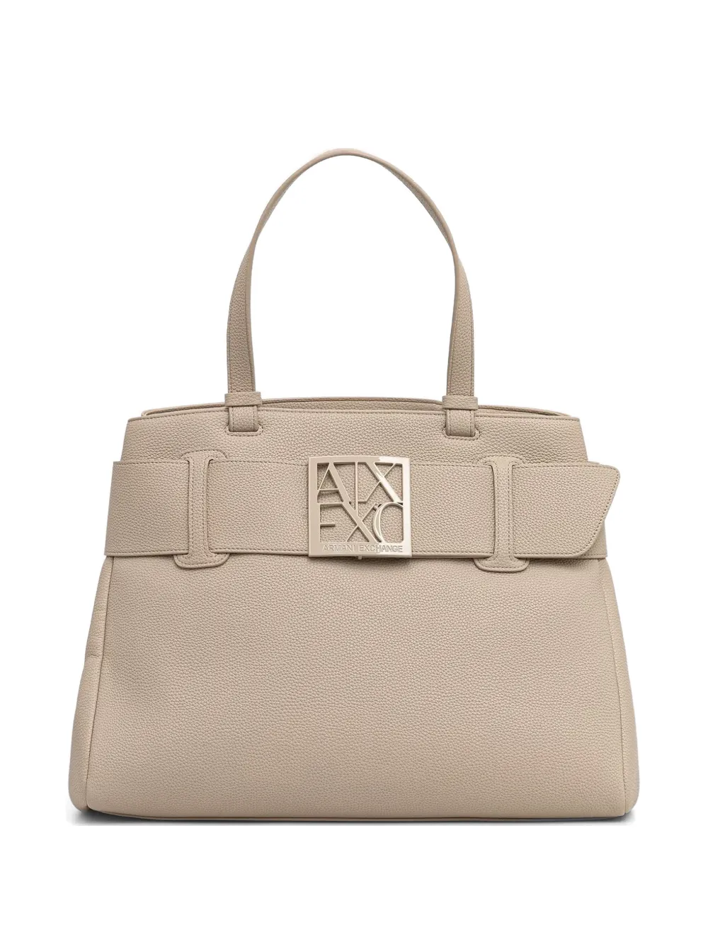 Armani Exchange logo-plaque tote bag - Toni neutri