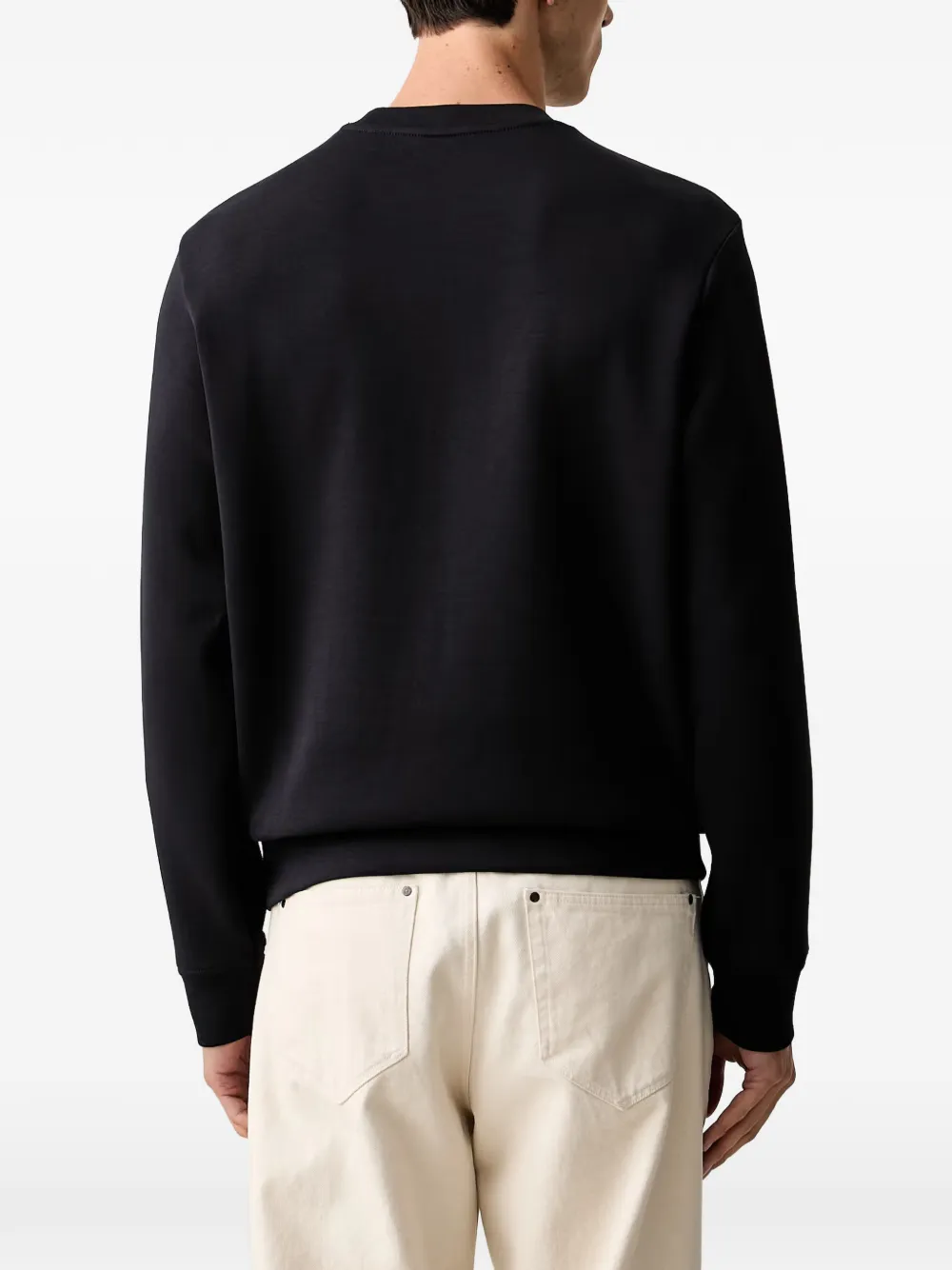 Armani Exchange Sweater met logoprint Zwart