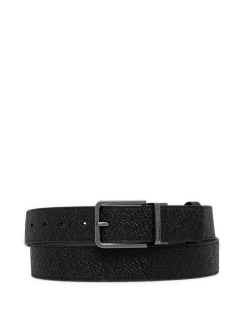 Armani Exchange reversible logo-embossed belt