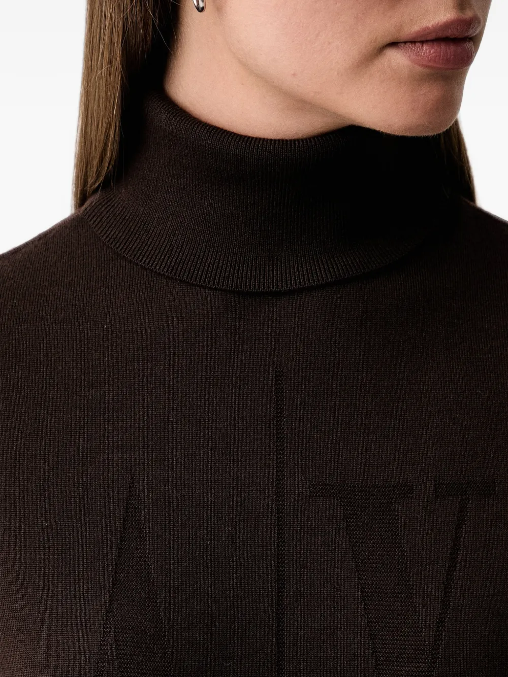 Armani Exchange Coltrui met logo-intarsia Bruin