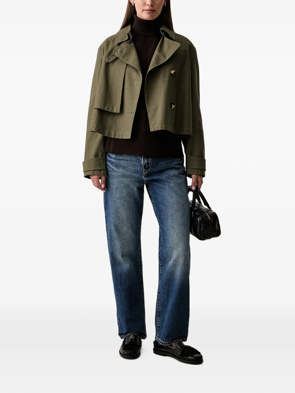 Armani Exchange Coltrui met logo-intarsia Bruin