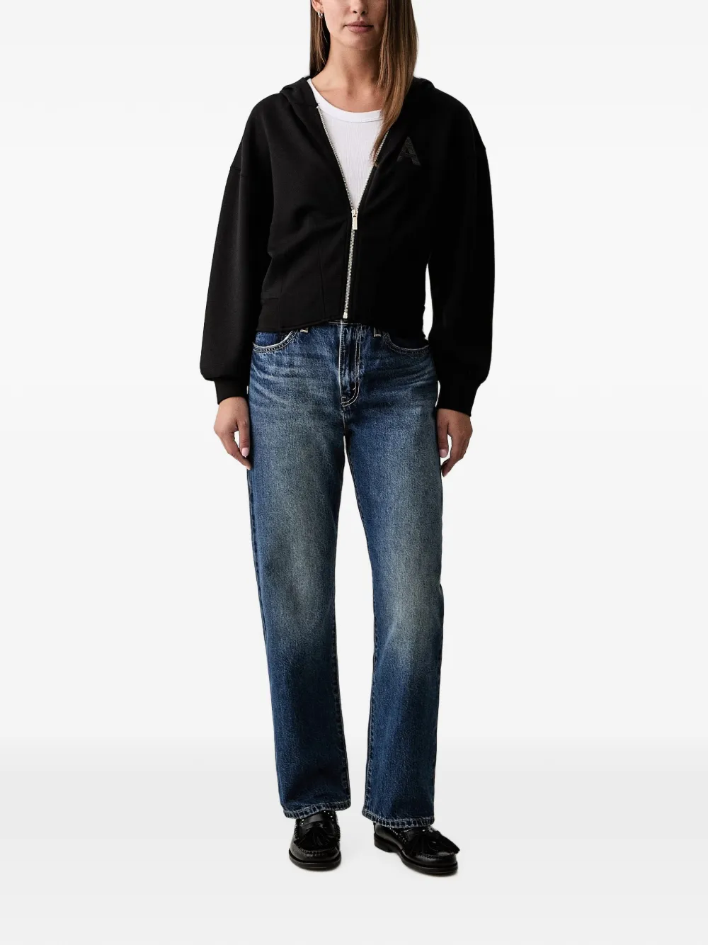 Armani Exchange Hoodie verfraaid met pailletten Zwart