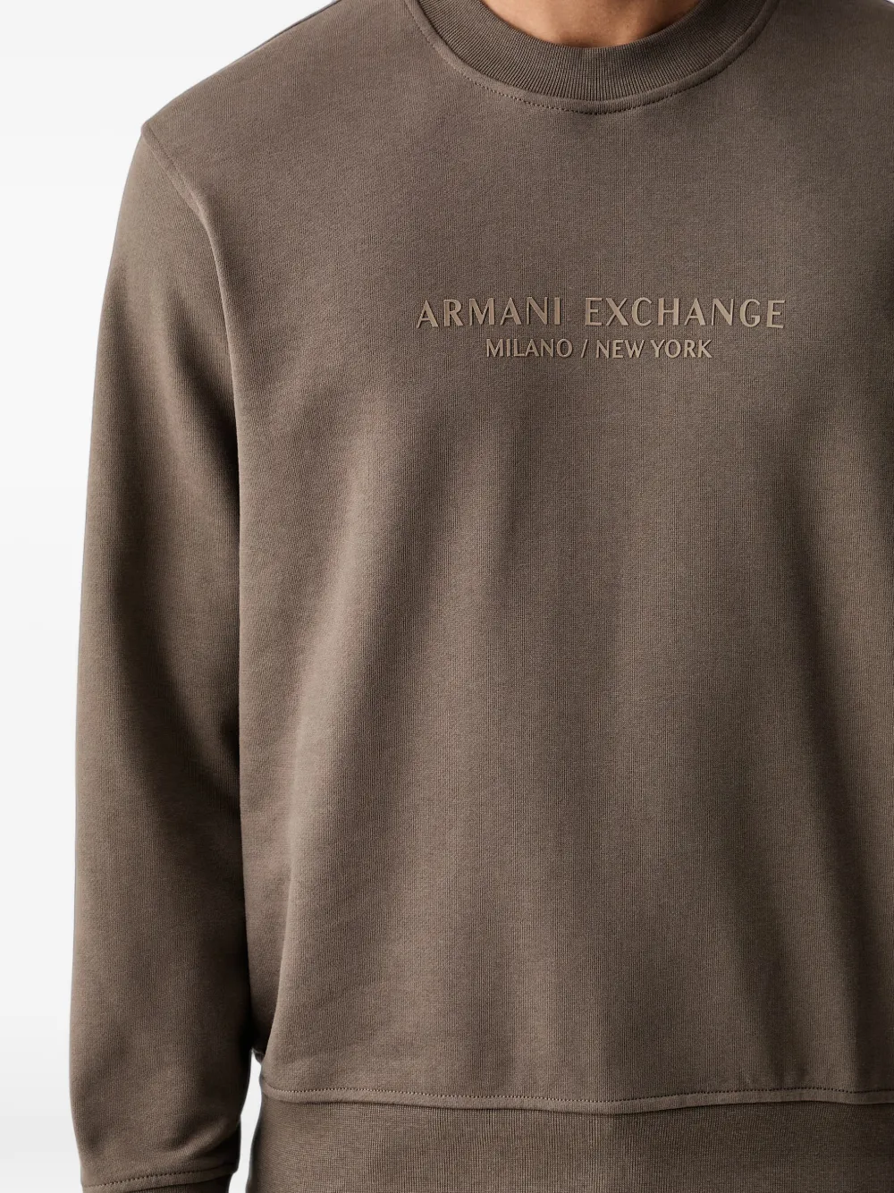Armani Exchange Trui met logoprint Bruin