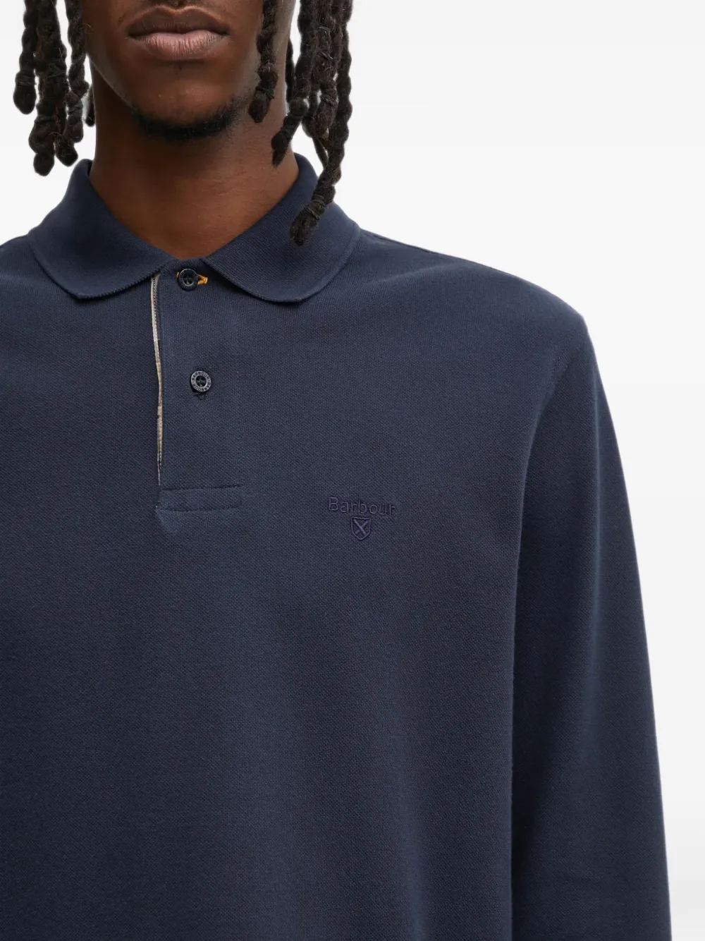 Barbour Essential poloshirt met lange mouwen Blauw