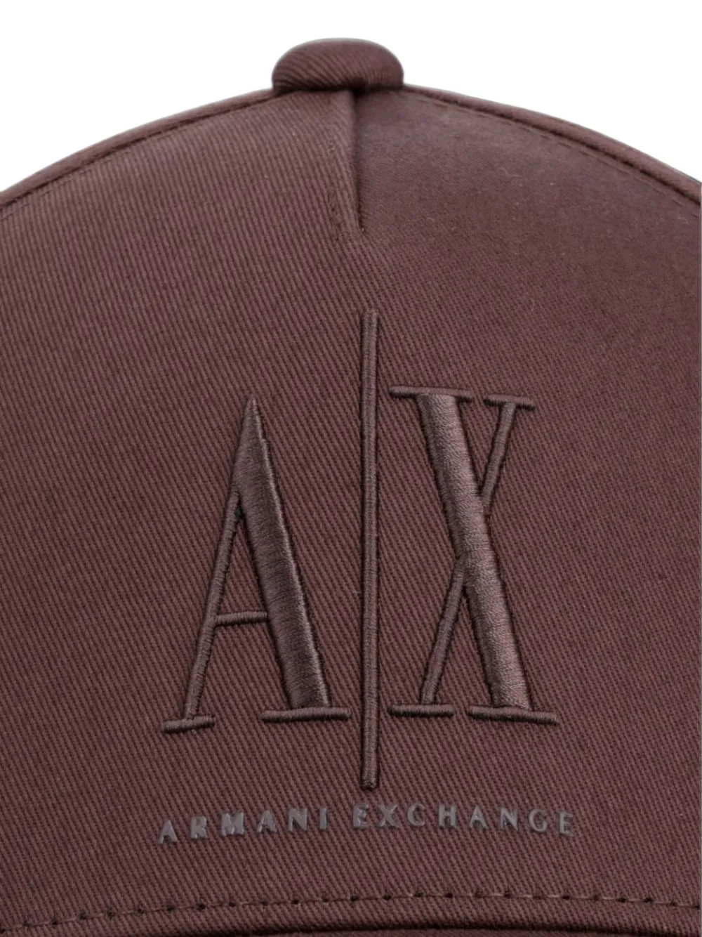 Armani Exchange Honkbalpet met geborduurd logo Bruin