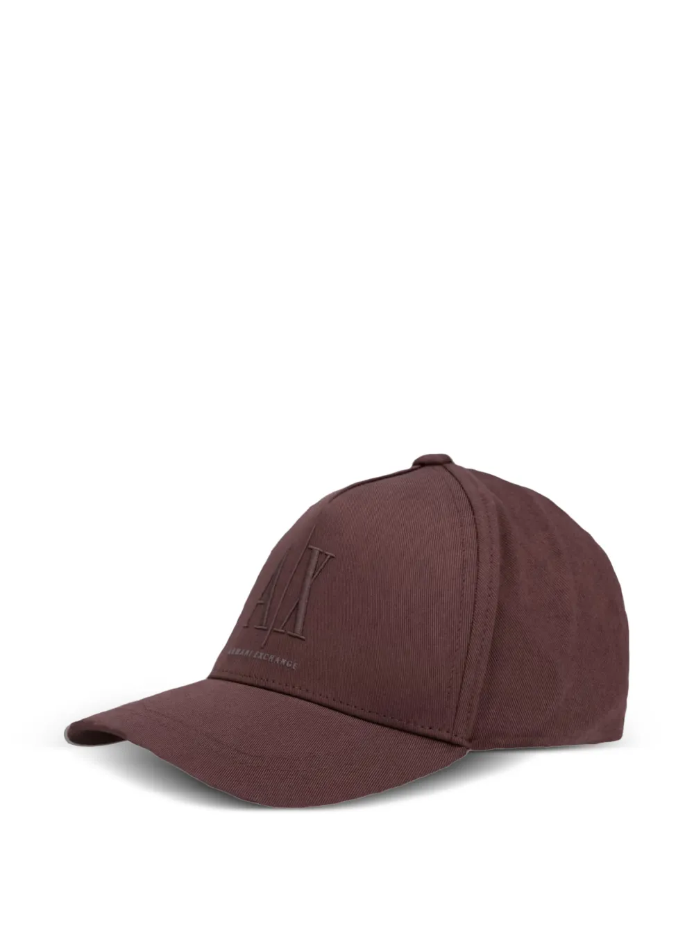 Armani Exchange logo-embroidered baseball cap - Marron