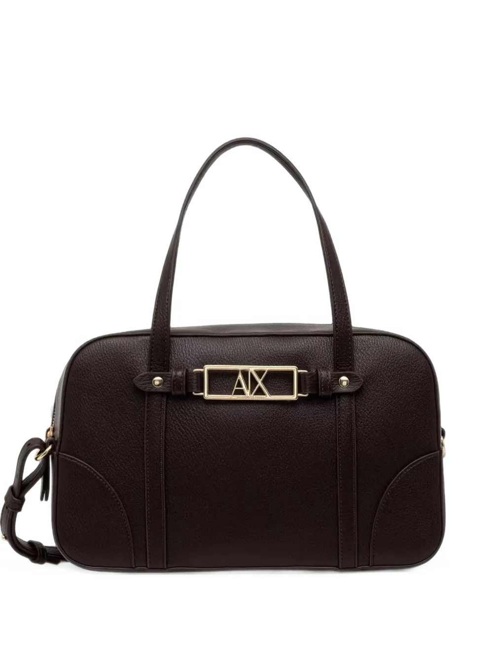 Armani Exchange logo-plaque pebbled handbag · OS