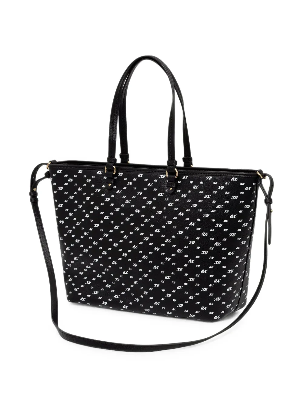 Armani Exchange logo-print tote bag Zwart