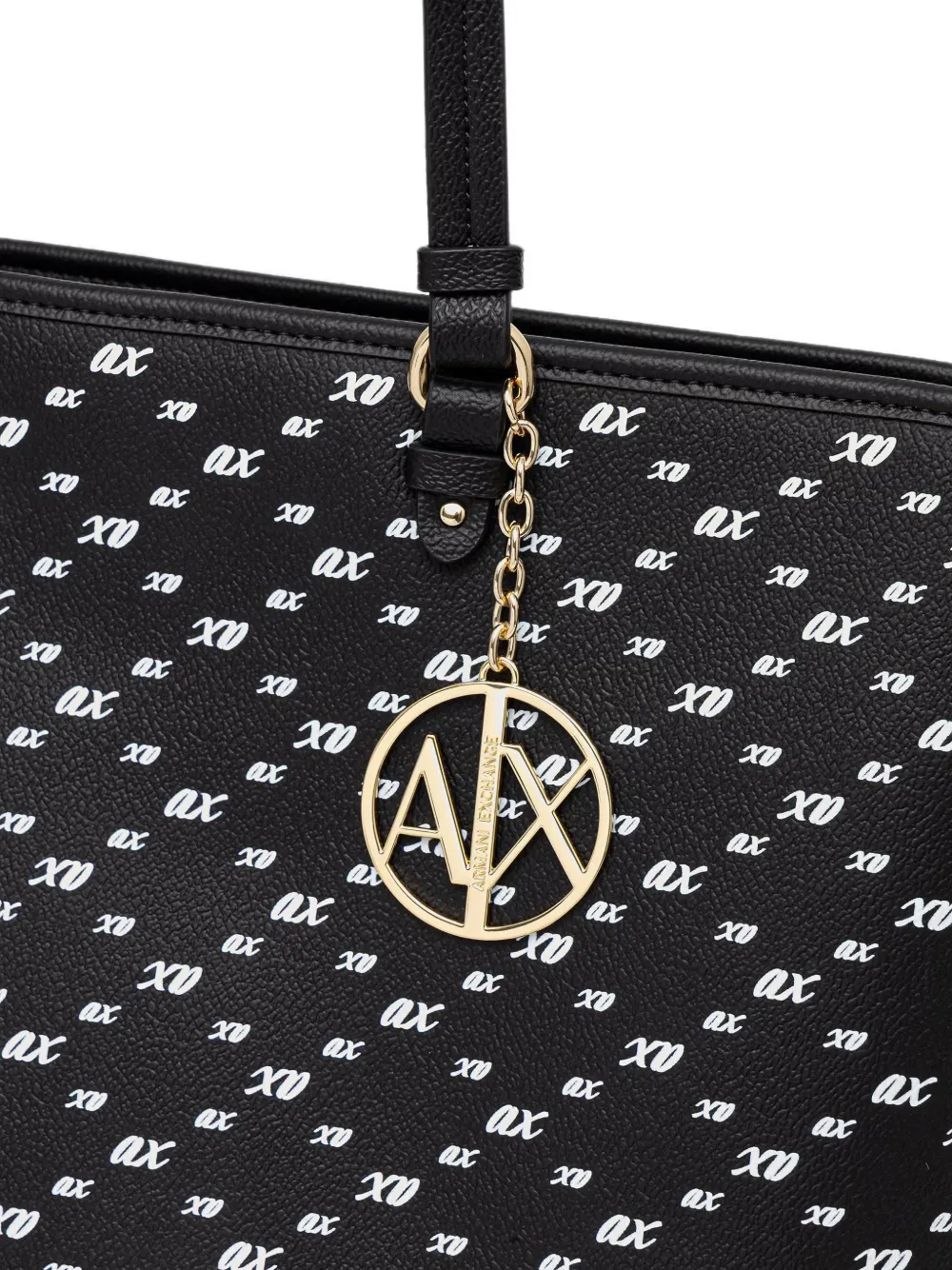 Armani Exchange logo-print tote bag Zwart
