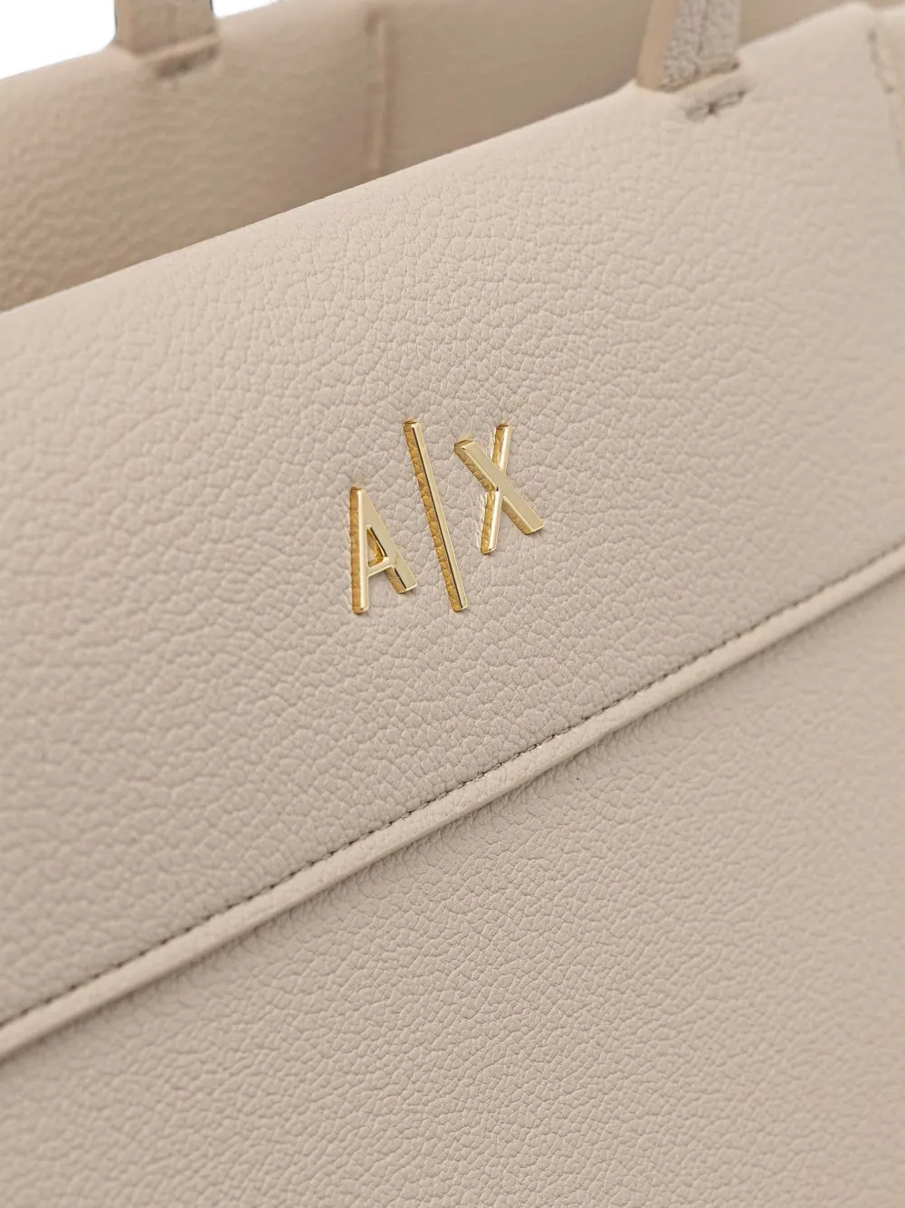 Armani Exchange Shopper met logoplakkaat Beige