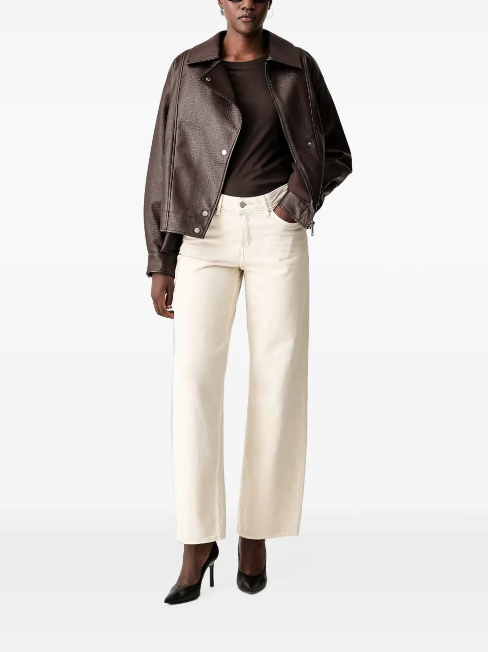 Armani Exchange T-shirt met lange mouwen Bruin