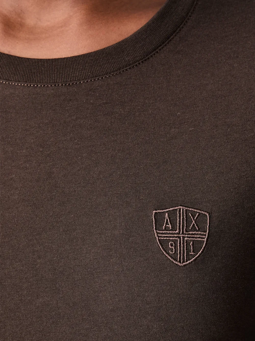 Armani Exchange T-shirt met lange mouwen Bruin
