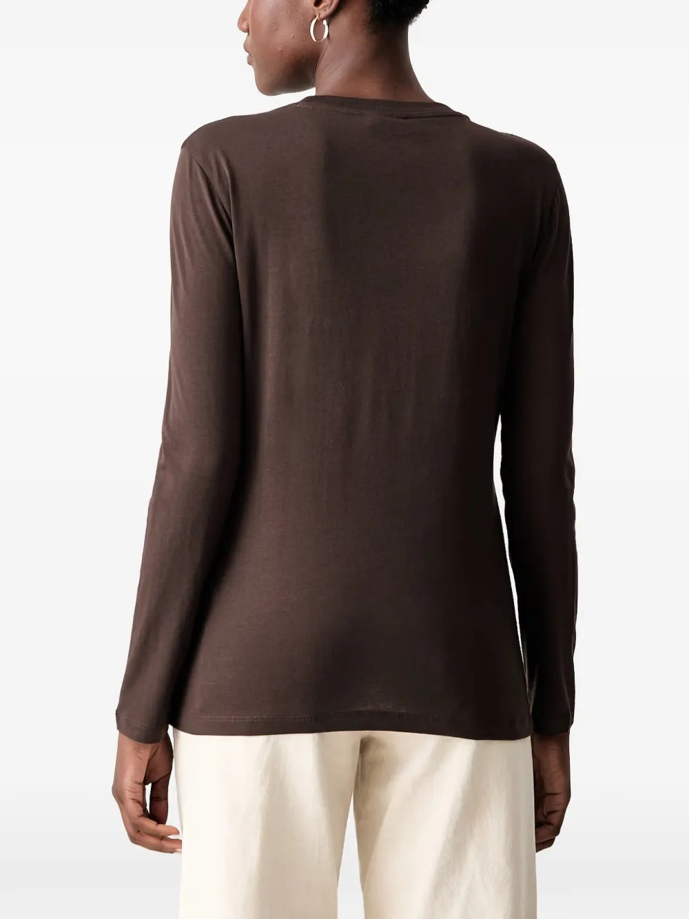 Armani Exchange T-shirt met lange mouwen Bruin