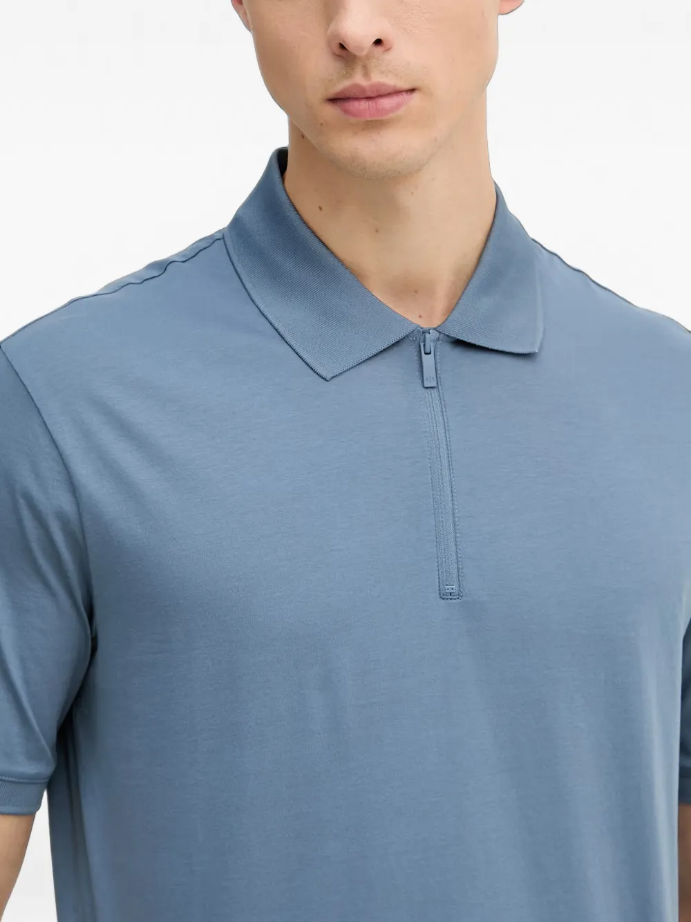Armani Exchange Poloshirt met rits Blauw