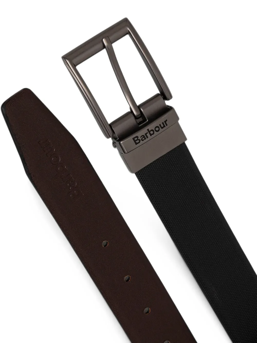 Barbour Westdale omkeerbare leren riem Bruin
