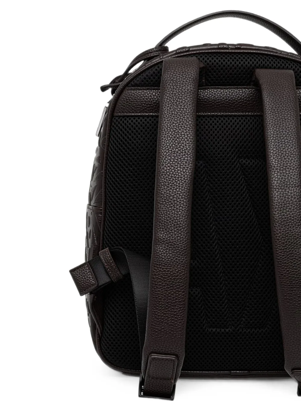 Armani Exchange Rugzak met logo-reliëf Bruin
