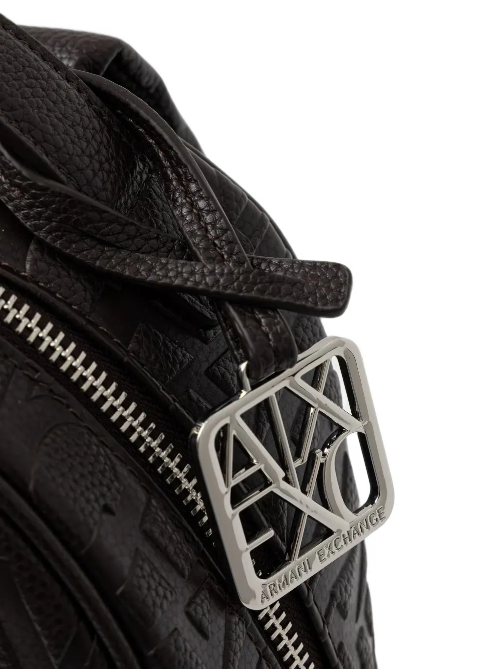 Armani Exchange Rugzak met logo-reliëf Bruin
