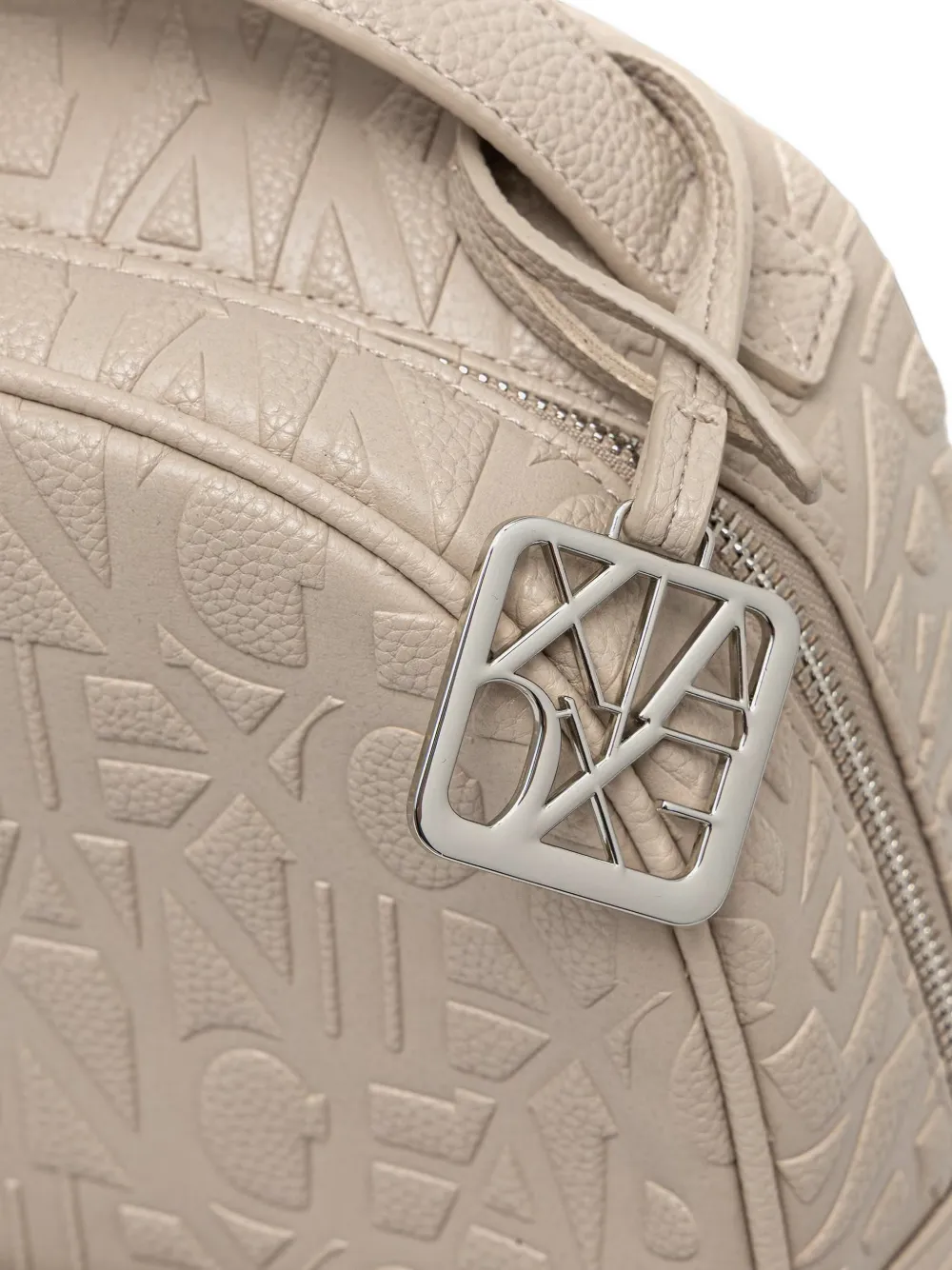 Armani Exchange Rugzak met logo-reliëf Beige