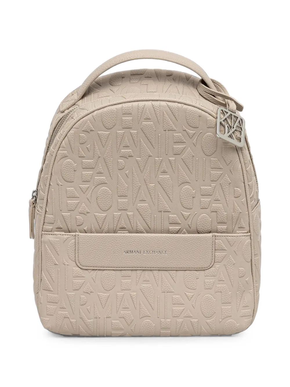 Armani Exchange Rugzak met logo-reliëf Beige