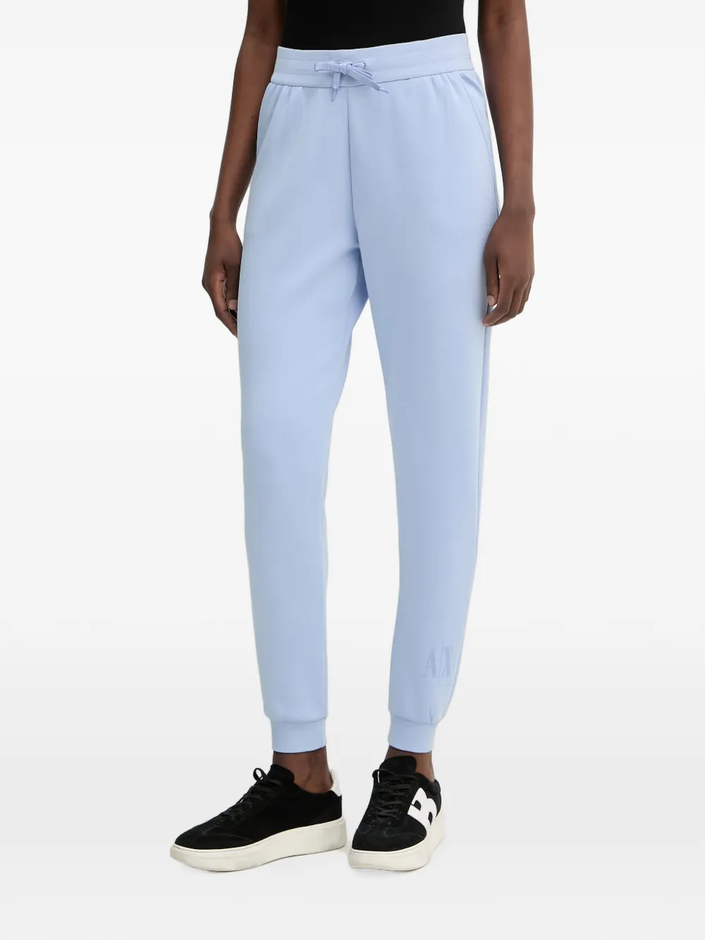Armani Exchange rhinestone-logo track pants - Blu