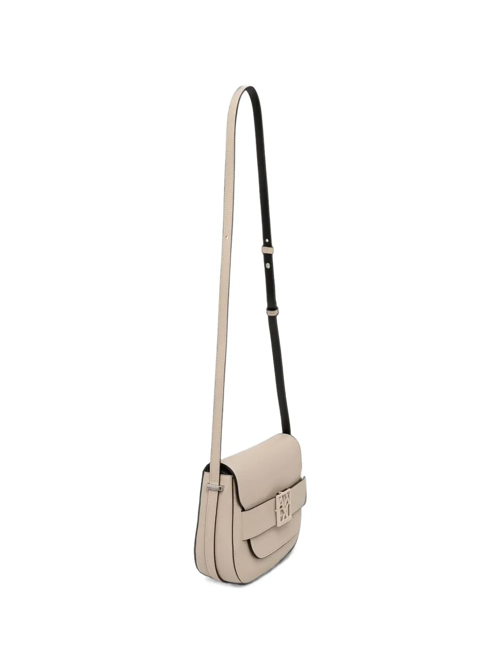 Armani Exchange Crossbodytas met logoplakkaat Beige