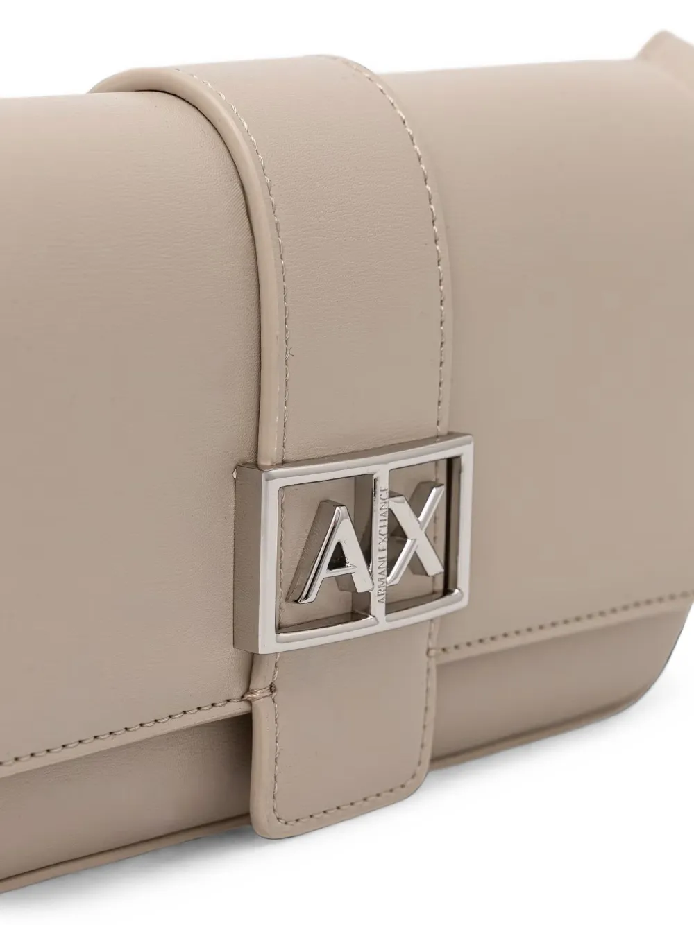 Armani Exchange Crossbodytas met logoplakkaat Beige