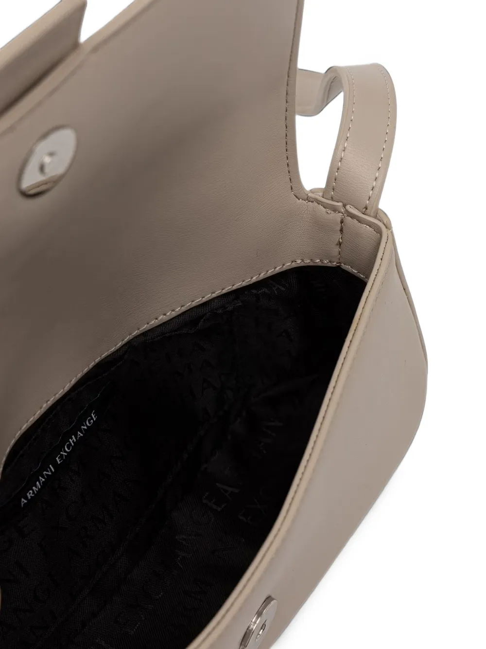 Armani Exchange Crossbodytas met logoplakkaat Beige