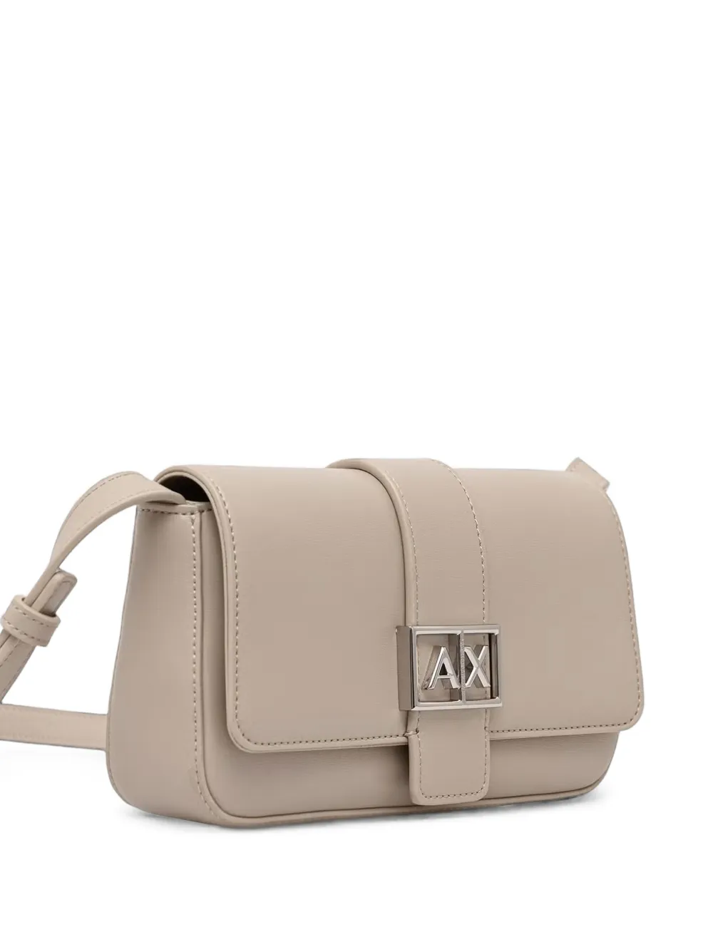 Armani Exchange Crossbodytas met logoplakkaat Beige