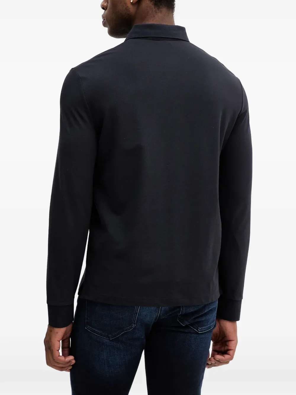 Armani Exchange Poloshirt met lange mouwen Blauw