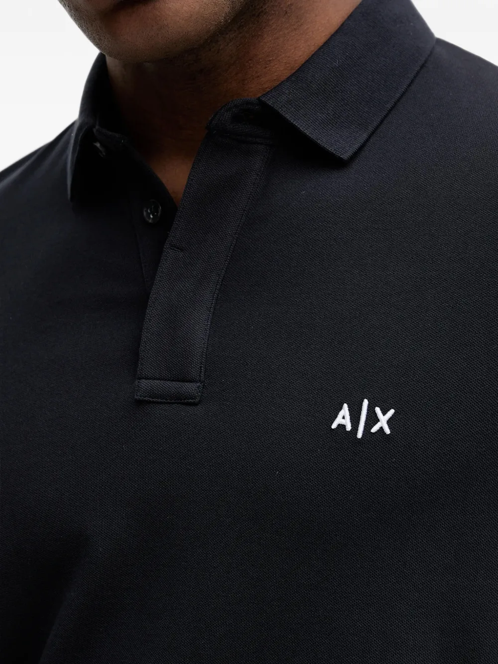 Armani Exchange Poloshirt met lange mouwen Blauw
