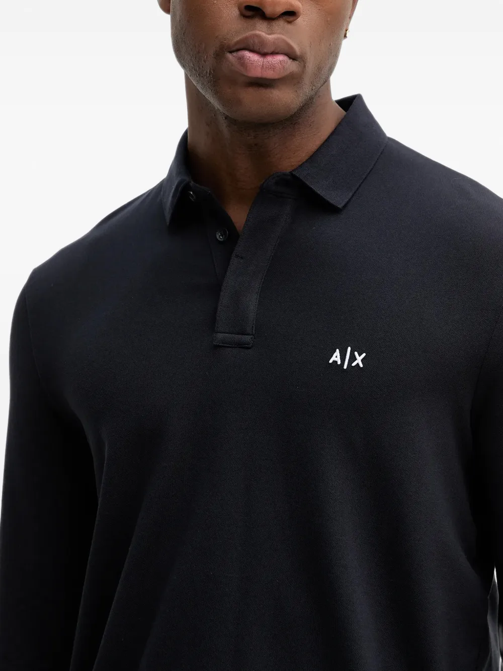 Armani Exchange Poloshirt met lange mouwen Blauw