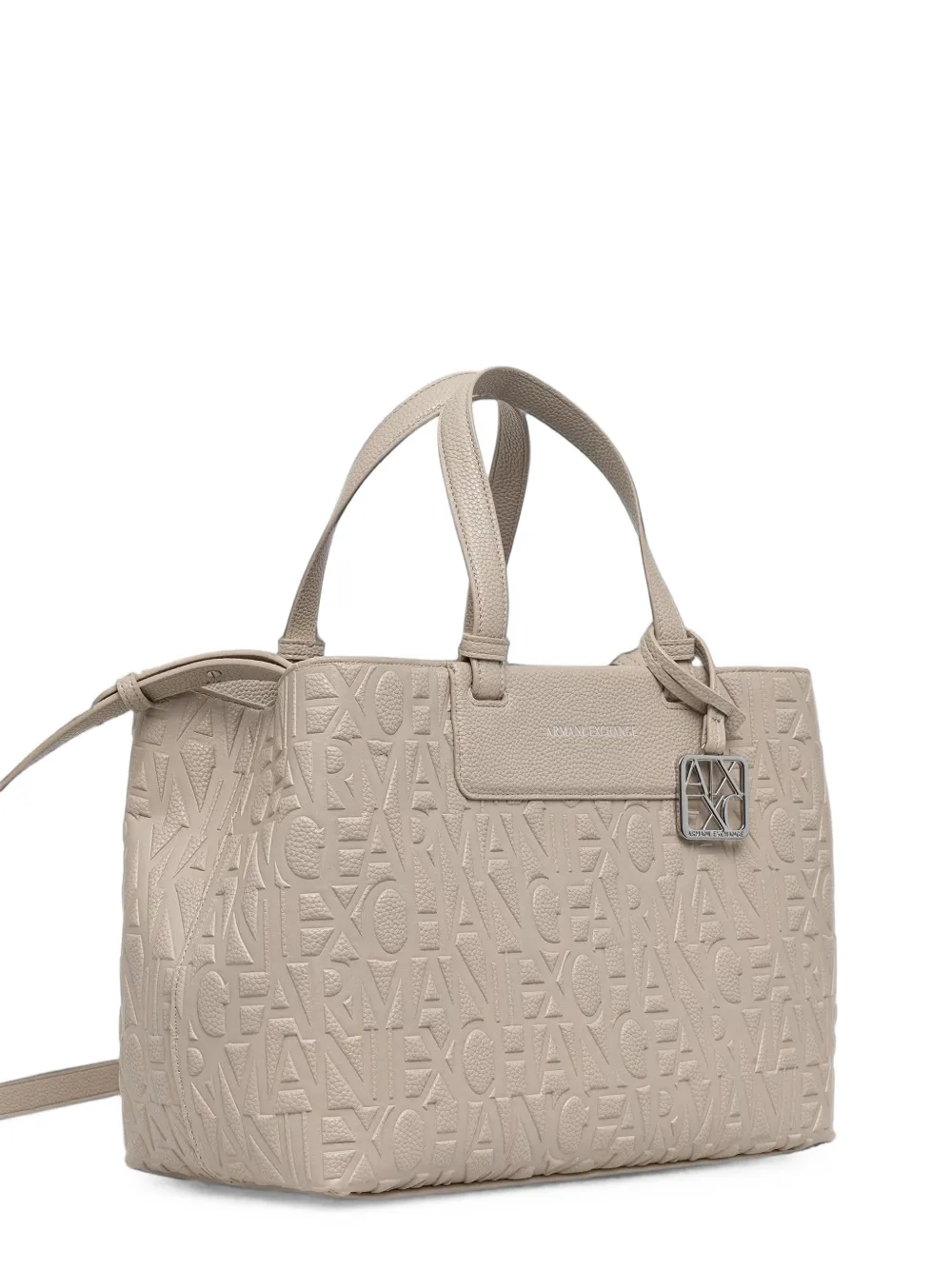 Armani Exchange Shopper met logo-reliëf Wit