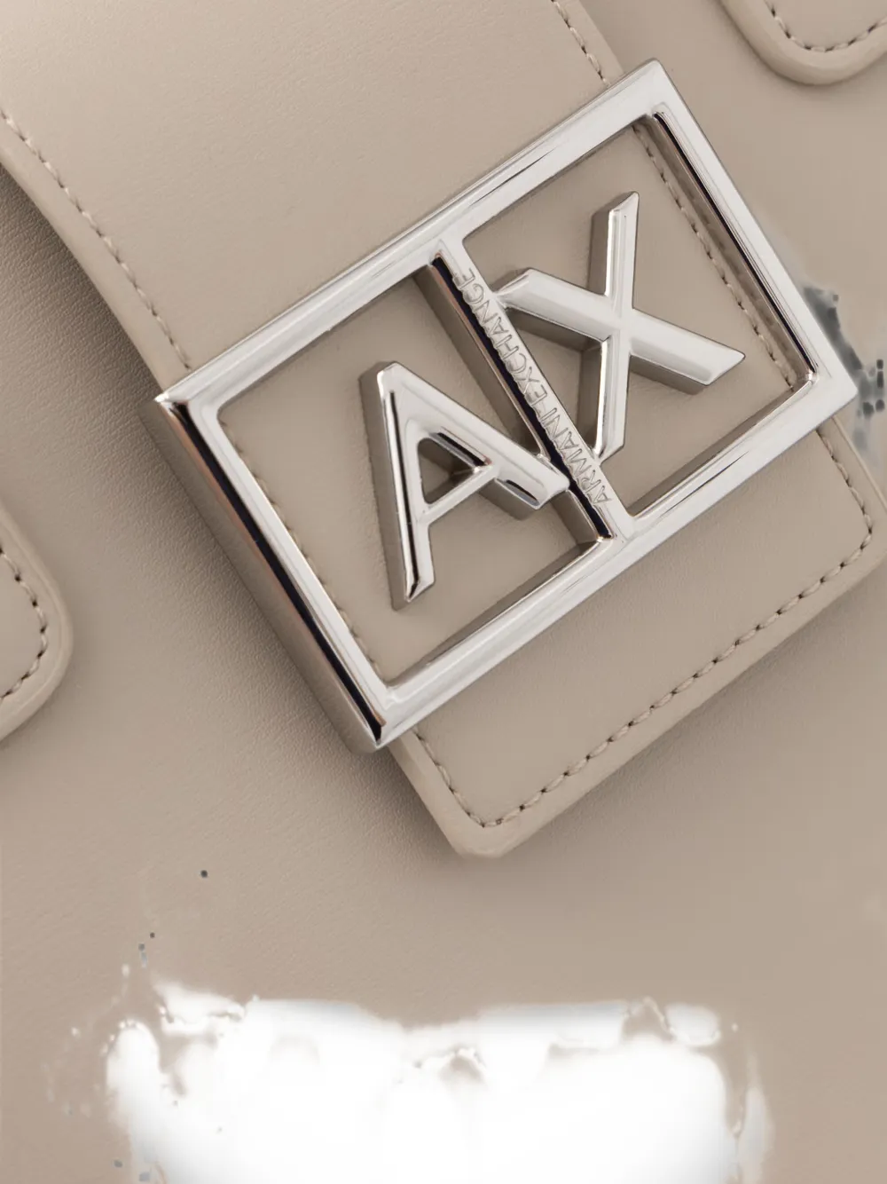 Armani Exchange Heuptas met logoplakkaat Beige