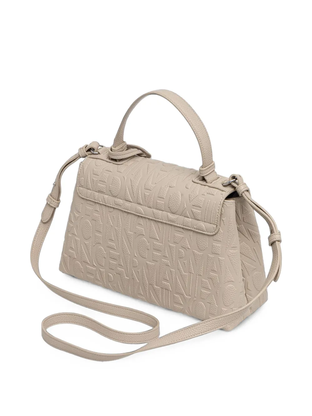 Armani Exchange Handtas met logo-reliëf Beige