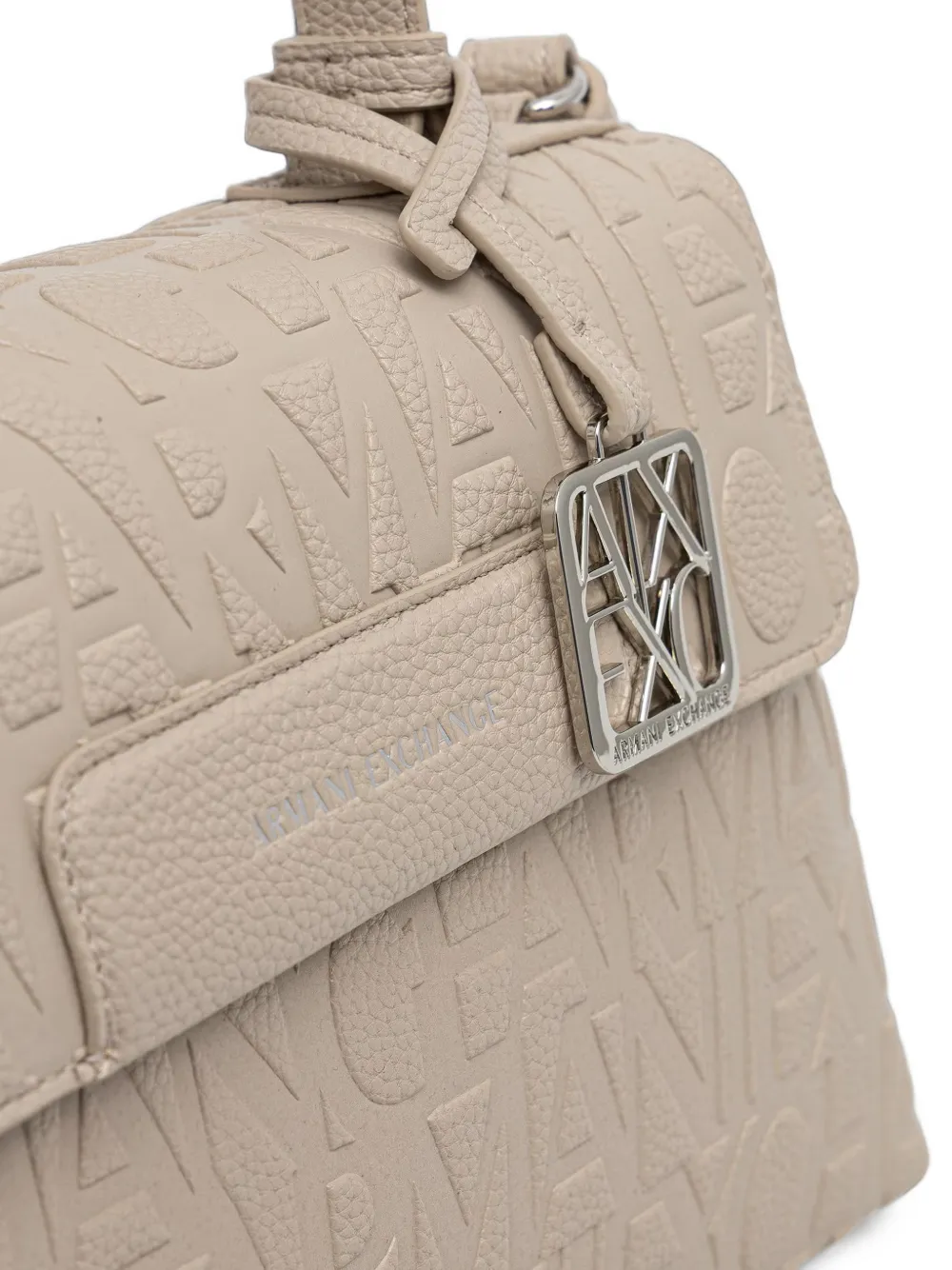 Armani Exchange Handtas met logo-reliëf Beige