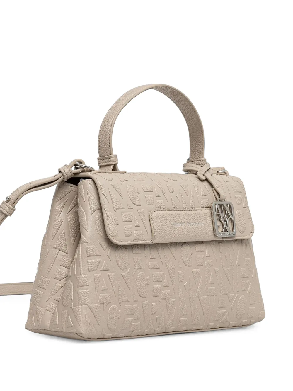 Armani Exchange Handtas met logo-reliëf Beige
