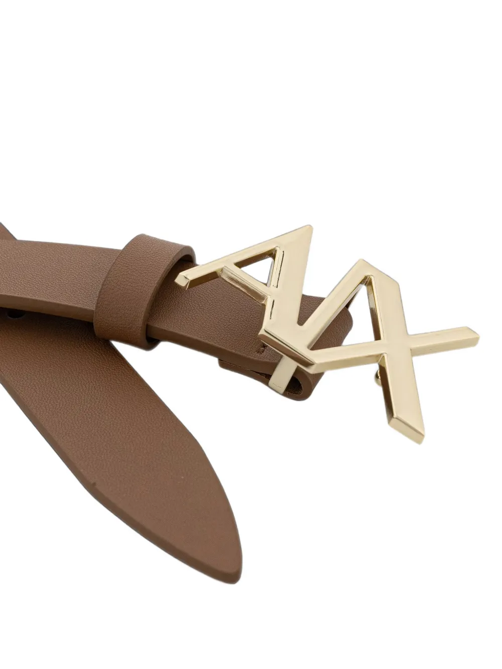 Armani Exchange AX riem met logo-plakkaat Bruin