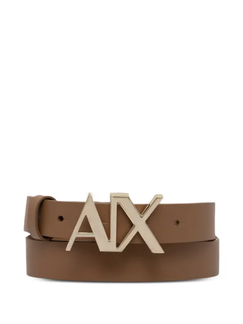 Armani Exchange AX logo-plaque belt
