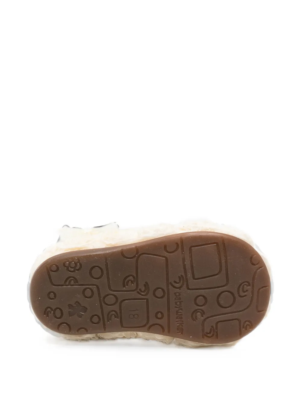 BabyWalker floral-appliqué bow-detail ballet flats Beige
