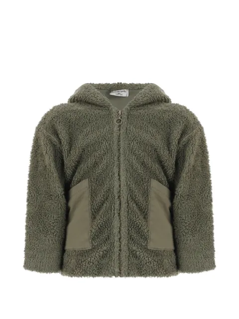 1+ In The Family fleece-texture zip-up jacket