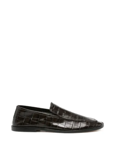 Alysi croc-effect leather loafers
