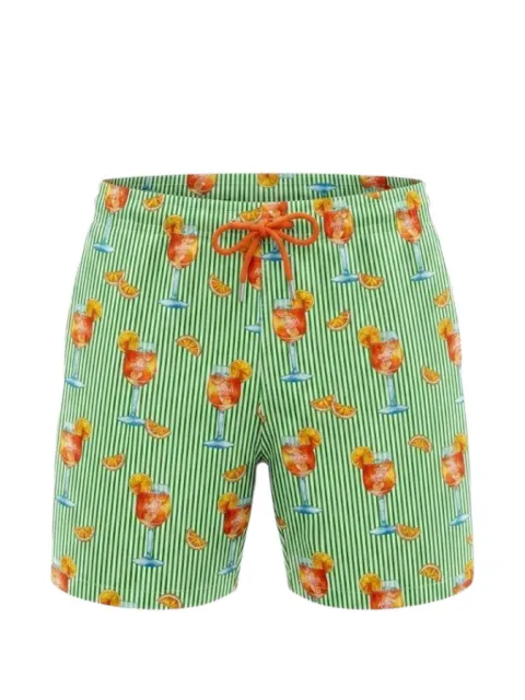 MC2 Saint Barth bañador Gustavia a rayas con estampado de cóctel
