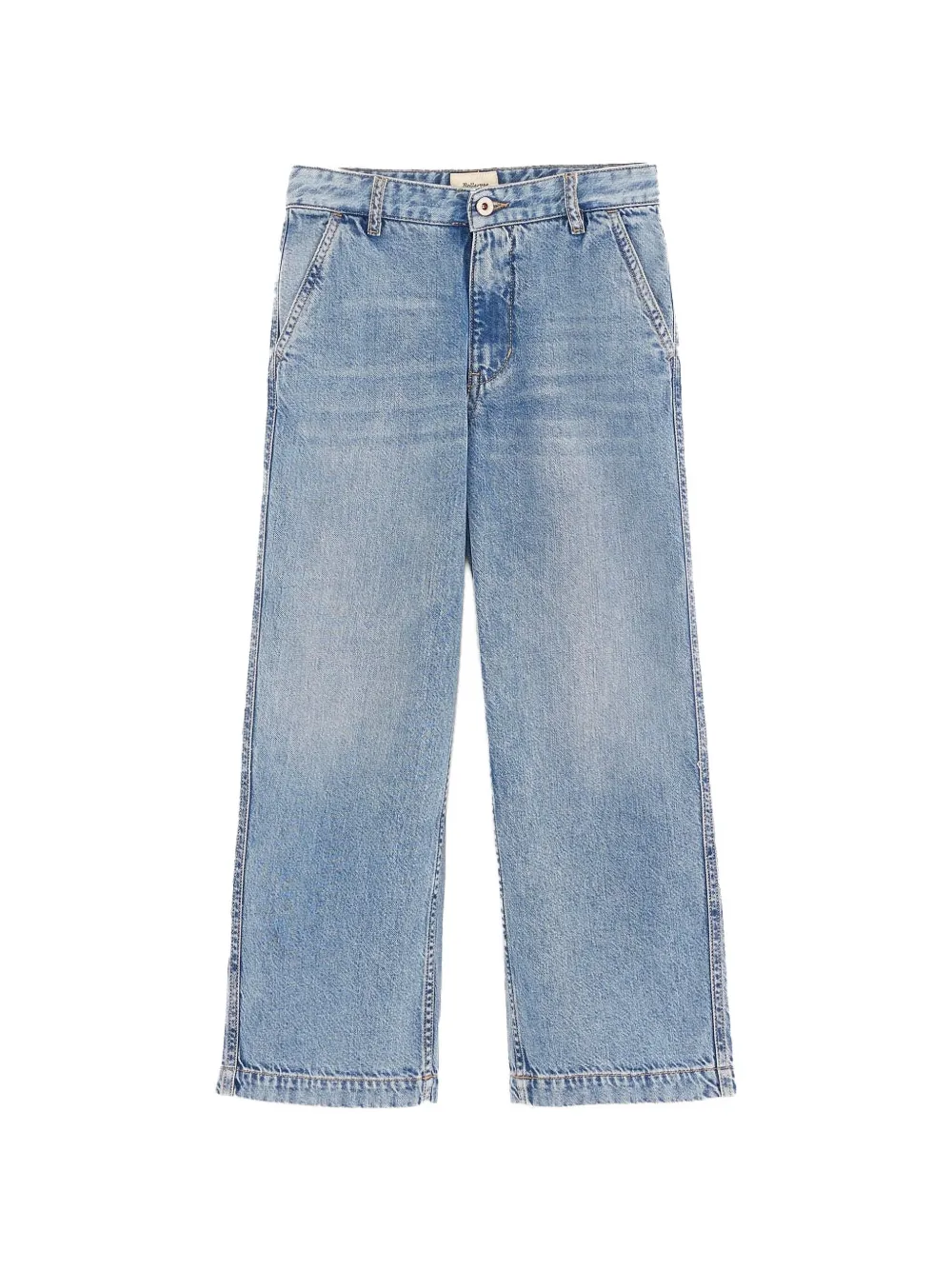 Bellerose Kids Jeans Kristin a gamba ampia - Blu