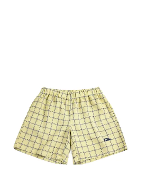 Bobo Choses Spicy Window Pane woven shorts