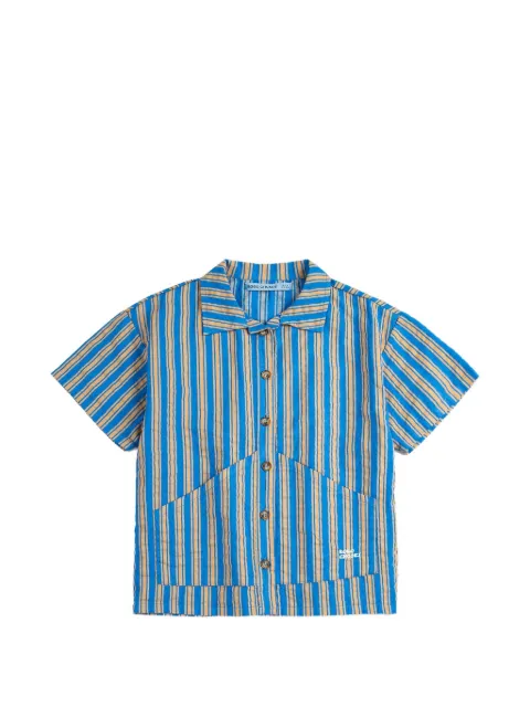 Bobo Choses vertical-stripe short-sleeve shirt