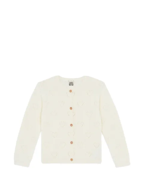 Bonton Lilou heart-pattern cardigan