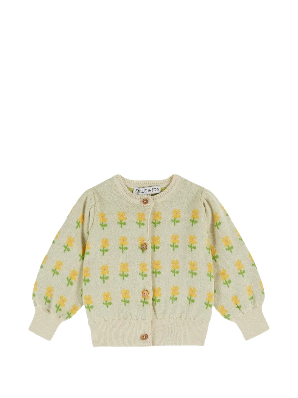Emile Et Ida Cardigan con maniche a palloncino - Toni neutri