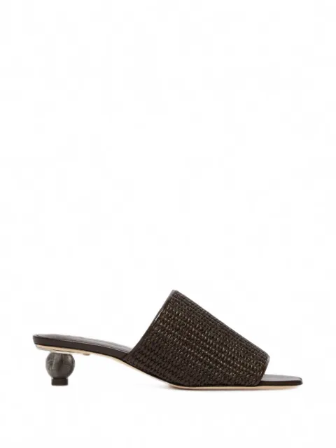 Weekend Max Mara sandalias con tacón y textura tejida