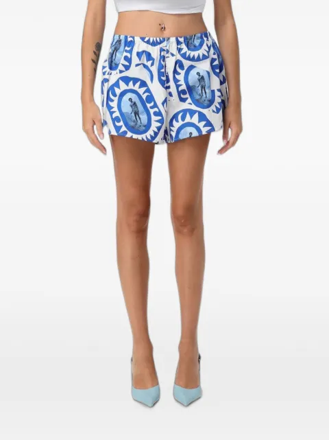 STAUD graphic-print shorts